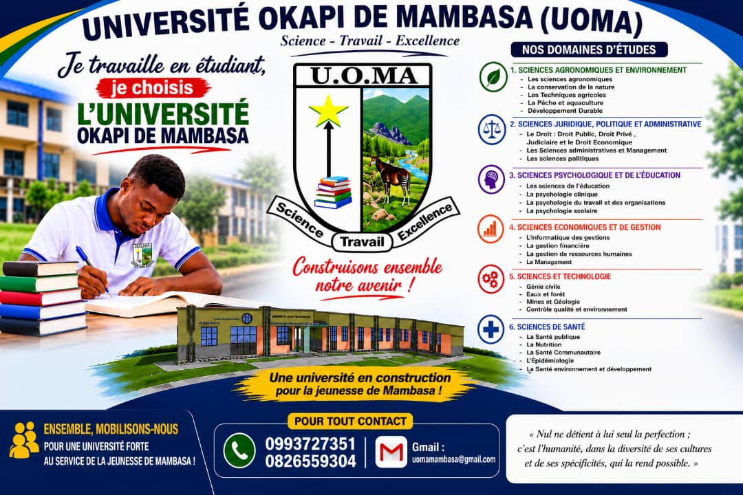 Ituri : La jeunesse déblaye l’accès à l’UOMA et relance le chantier de l’université à Mambasa
